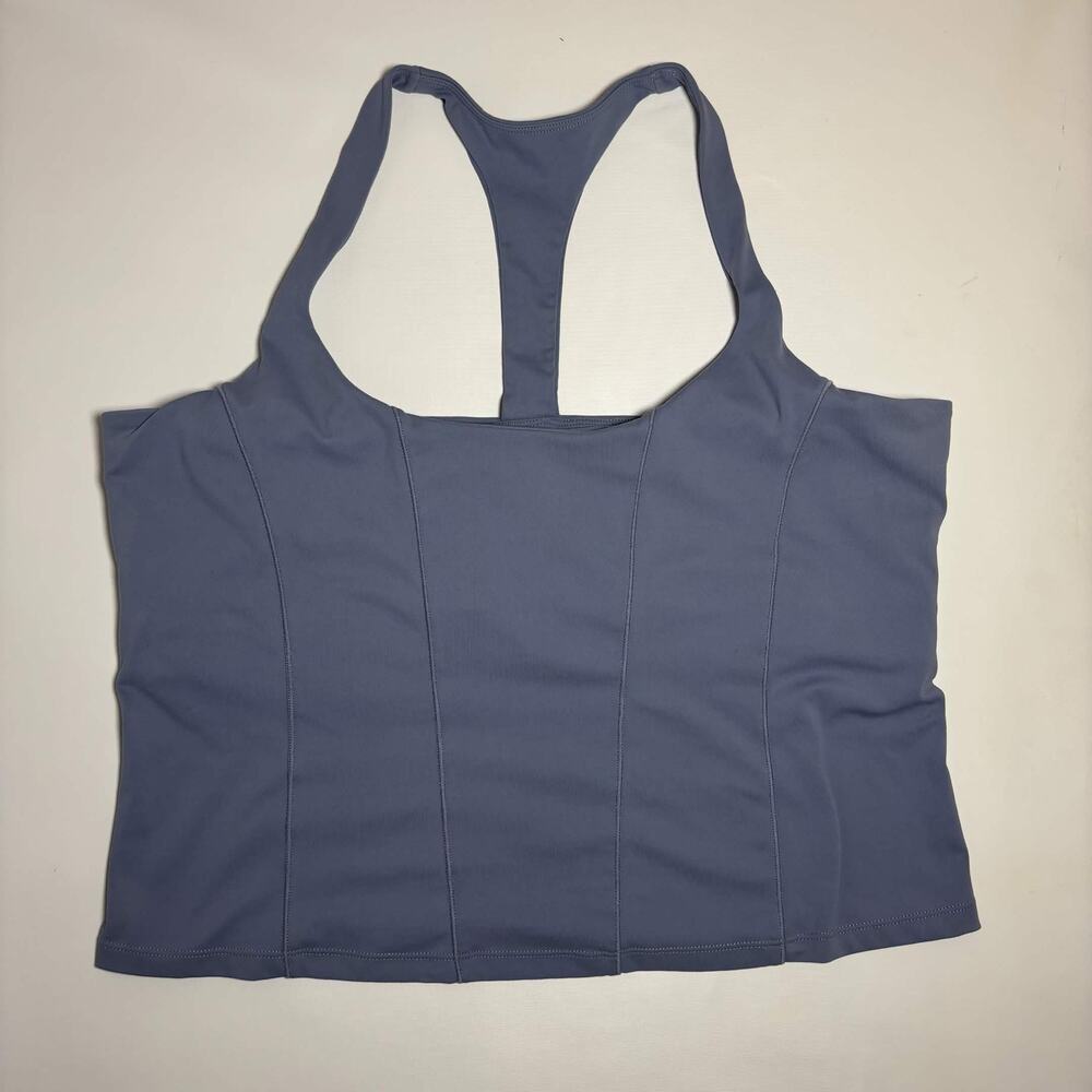 Blogilates Bow Back Tank Top Womens 1X Cool Blue Activewear